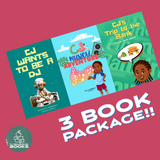 3 BOOK PACKAGE!! CJ's Musical Adventure + CJ Wants To Be A DJ & CJ’s Trip to The Bank (E BOOK’s): By C.J. Hearon EL ii